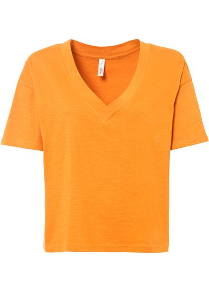 Shirt oversize z czystej bawełny organicznej. Białe bluzki damskie bonprix, bez wzorów, z bawełny, bez kołnierzyka, bez ramiączek. Za 39.99 zł.