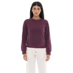 Bluza zimowa Leone 1947 Never Without Damen z Rundhalsausschnitt. Czerwone bluzy damskie LEONE 1947 APPAREL, na zimę, bez wzorów, bez kaptura. W wyprzedaży za 147.35 zł.