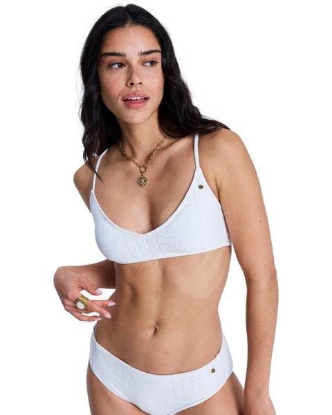 Stanik bikini typu bralette damski ROXY ISLAND. Białe bikini damskie Roxy, s, bez wzorów. Za 118.99 zł.
