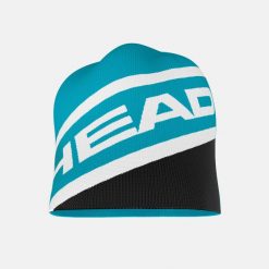 RACE Beanie. Niebieskie czapki i kapelusze damskie Head, na zimę, bez wzorów, z dzianiny, sportowe. W wyprzedaży za 120.00 zł.