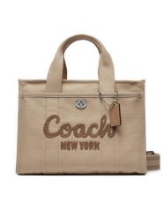 Coach Torebka Cargo CP164 Beżowy. Brązowe torebki do ręki damskie Coach, bez wzorów, z materiału, bez dodatków. Za 799.99 zł.