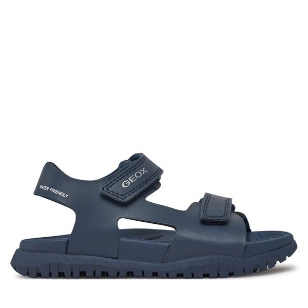 Sandały Geox. Niebieskie sandały chłopięce Geox, bez zapięcia. Za 209.99 zł.
