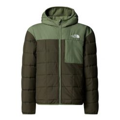 The North Face kurtka zimowa chłopięca odwracalna - rozmiar 176. Szare kurtki i płaszcze dla chłopców The North Face, na zimę, bez wzorów, z poliesteru, casualowe, bez kaptura. Za 726.99 zł.