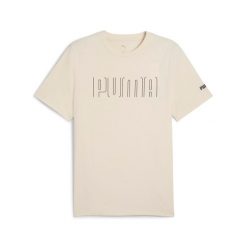 Koszulka graficzna Puma. Białe koszulki sportowe męskie Puma, m, bez wzorów, z bawełny, bez kołnierzyka, bez ramiączek, na fitness i siłownię. Za 79.00 zł.