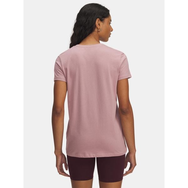 Koszulka Under Armour Woven Label Heavyweight. Czerwone koszulki sportowe damskie Under Armour, bez wzorów, sportowe, bez kołnierzyka. Za 69.99 zł.