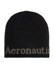 Aeronautica Militare Czapka 262CU0093UL00450 Czarny. Czarne rękawiczki męskie Aeronautica Militare, na zimę, bez wzorów. Za 129.99 zł.