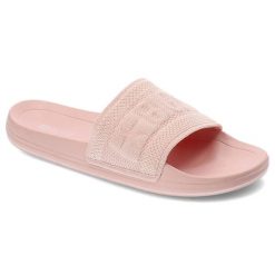 Różowe Klapki Big Star Wodoodporne Buty Damskie. Czerwone klapki damskie Big Star, bez wzorów, ze skóry, biznesowe, bez obcasa. Za 89.99 zł.