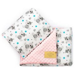 Floo For Baby Zestaw Do Wózka - Kocyk + Poduszka Minky, Romantic Teddy. Szare kocyki dla dzieci Floo For Baby. Za 77.00 zł.