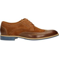 Półbuty ANDY. Brązowe eleganckie półbuty Gino Rossi, ze skóry. W wyprzedaży za 199.90 zł.