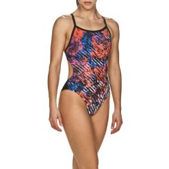 Strój kąpielowy damski jednoczęściowy sportowy na basen Arena Floral. Niebieskie kostiumy jednoczęściowe damskie Arena, l, bez wzorów, sportowe, do pływania. Za 181.98 zł.