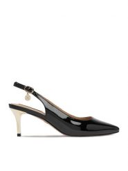 Nine West Czółenka CEO-LP655163A-9 Czarny. Czarne czółenka damskie Nine West, bez wzorów, z materiału, bez obcasa, bez zapięcia. Za 249.99 zł.