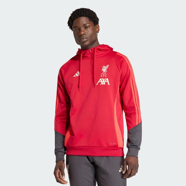 Bluza z kapturem Liverpool FC Tiro 25 Competition Training. Czerwone bluzy męskie Adidas, l, z aplikacjami, z dzianiny, z kapturem. Za 279.00 zł.