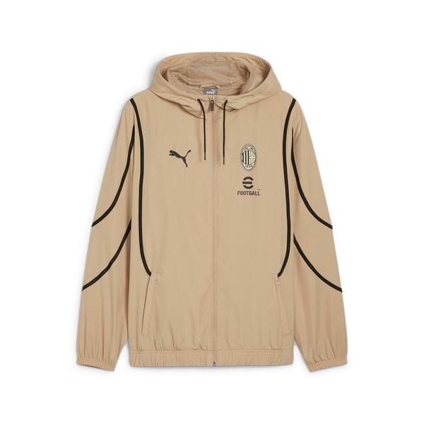 Kurtka Prematch Milan AC 2024/25. Białe kurtki męskie Puma, m, bez wzorów, z materiału. Za 305.90 zł.