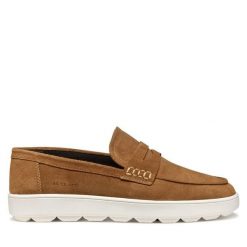 Mokasyny Geox. Brązowe mokasyny męskie Geox. Za 369.99 zł.