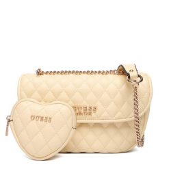 Torebka Guess. Żółte torebki do ręki damskie Guess, z aplikacjami, klasyczne, bez dodatków. Za 589.99 zł.