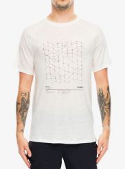 Koszulka merino Odlo Merino Tencel Hyper Map Crew Neck S/S. Białe koszulki sportowe męskie Odlo, na lato, m, bez wzorów, z lyocellu, bez kołnierzyka, bez ramiączek, trekkingowe. Za 357.49 zł.
