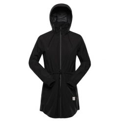 Kurtka damska miejska przeciwdeszczowa Alpine Pro Omona. Czarne kurtki sportowe damskie Alpine Pro, bez wzorów, bez kaptura, trekkingowe. Za 549.00 zł.