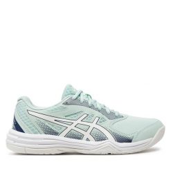 Buty do tenisa Asics. Białe obuwie sportowe damskie Asics, bez wzorów, tenisowe. Za 269.99 zł.