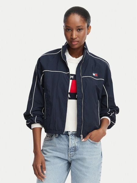 Tommy Jeans Kurtka przejściowa DW0DW22055 Granatowy Regular Fit. Niebieskie kurtki damskie Tommy Jeans, xs, bez wzorów, z jeansu, bez kaptura. Za 569.99 zł.