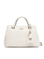 Guess Torebka Melisandra HWQG96 53070 Écru. Torebki do ręki damskie Guess, z aplikacjami, ze skóry, bez dodatków. Za 549.99 zł.