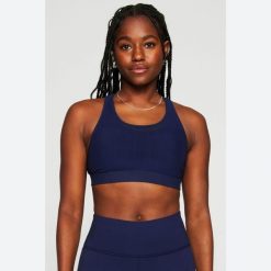 Biustonosz dla kobiet Fabletics Principal High Impact. Niebieskie biustonosze FABLETICS, bez wzorów, z materiału. Za 300.00 zł.