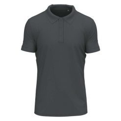 Męska, Rozciągliwa Koszulka Polo. Szare koszulki polo męskie Stedman, m, bez wzorów, bez ramiączek. Za 124.99 zł.