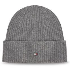 Czapka Tommy Hilfiger. Szare czapki i kapelusze męskie Tommy Hilfiger, na zimę, bez wzorów. Za 389.99 zł.