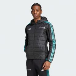 Kurtka Mercedes - AMG Petronas Formula One Team DNA Puffer. Białe kurtki męskie Adidas, s, bez wzorów, z materiału, bez kaptura. Za 439.00 zł.