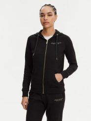 Armani Exchange Bluza 8NYM28 YJE5Z 52AK Czarny Regular Fit. Czarne bluzy damskie Armani Exchange, s, bez wzorów, z bawełny, bez kaptura. Za 259.99 zł.