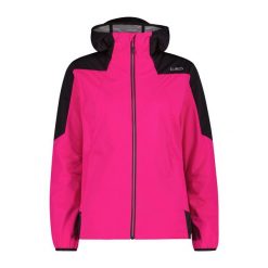 Kurtka trekkingowa z odpinanym kapturem dla kobiet CMP. Czerwone kurtki damskie CMP, l, bez wzorów, z kapturem. Za 419.65 zł.