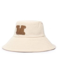 Kapelusz Max Mara Beachwear. Brązowe czapki i kapelusze damskie Max Mara Beachwear, bez wzorów. Za 614.99 zł.