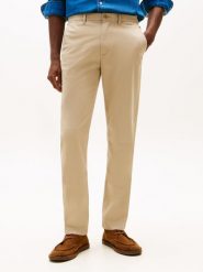 Tommy Hilfiger spodnie chino - Denton Mężczyźni Bawełna beżowy, 32-32. Brązowe eleganckie spodnie męskie Tommy Hilfiger, m, bez wzorów, z bawełny. Za 499.95 zł.
