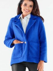 Kurtka Damska Model A545 Blue - awama. Niebieskie kurtki damskie Awama, na wiosnę, l, bez wzorów, bez kaptura. Za 430.17 zł.