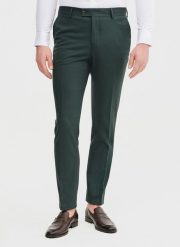 PAKO LORENTE - Zielone spodnie ganiturowe. Zielone eleganckie spodnie męskie Pako Lorente, m, bez wzorów, z elastanu. Za 599.99 zł.