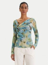 Bardot Bluzka Marisol 60306TB Zielony Slim Fit. Zielone bluzki damskie Bardot, xl, bez wzorów, z syntetyku, bez kołnierzyka, bez ramiączek. Za 399.99 zł.