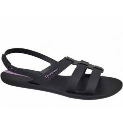 Buty do chodzenia damskie Ipanema 83516AQ820. Czarne klapki damskie Ipanema, bez wzorów, z materiału, bez obcasa. Za 129.99 zł.