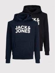 Jack & Jones Junior Komplet bluz Corp 12210980 Czarny Regular Fit. Czarne bluzy dla chłopców Jack & Jones Junior, bez wzorów, z bawełny, bez ramiączek, bez kaptura. Za 179.99 zł.