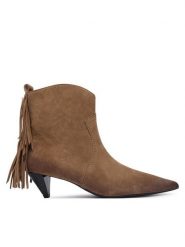 PINKO Botki Didi 01 SD0653P151 Beżowy. Brązowe botki damskie Pinko, ze skóry, bez obcasa, na płaskiej podeszwie, bez zapięcia. Za 1,399.00 zł.