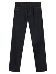 HUGO Jeansy G00983 D Granatowy Regular Fit. Niebieskie jeansy dla chłopców Hugo, z bawełny. Za 274.99 zł.