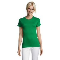 Damska Koszulka Regent. Zielone koszulki sportowe damskie SOL'S, s, bez wzorów, bez kołnierzyka, bez ramiączek, trekkingowe. Za 33.99 zł.