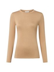 Opus koszulka z długim rękawem - Sifa Kobiety beżowy, 40. Brązowe t-shirty damskie Opus, bez wzorów, bez kołnierzyka. Za 139.95 zł.