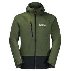 Męska Kurtka Eagle Peak. Zielone kurtki męskie Jack Wolfskin, l, bez wzorów, z materiału, z kapturem. Za 714.99 zł.