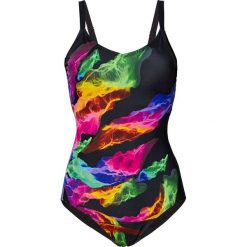 Kostium kąpielowy shape bonprix czarno-kolorowy. Czarne kostiumy jednoczęściowe damskie bonprix, w kolorowe wzory. Za 124.99 zł.