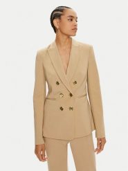 Pinko Marynarka Alexia 100256 A1L3 Beżowy Regular Fit. Brązowe żakiety damskie Pinko, l, bez wzorów, z syntetyku. Za 1,219.00 zł.