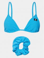 Calvin Klein Swimwear Góra od bikini KW0KW02468 Niebieski. Niebieskie bikini damskie Calvin Klein Swimwear, m, bez wzorów. Za 149.99 zł.
