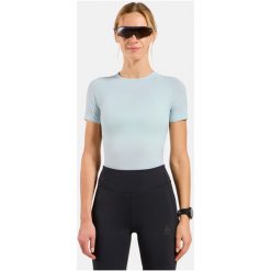 Koszulka damska ODLO BL TOP crew neck s/s PERFORMANCE X-LIGHT. Niebieskie koszulki sportowe damskie Odlo, l, bez wzorów, z materiału, bez kołnierzyka. Za 209.99 zł.