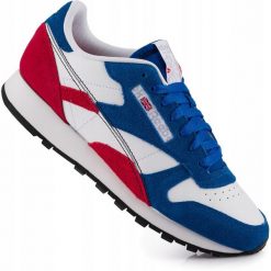 Damskie buty sportowe do chodzenia Reebok Classic Leather. Białe obuwie sportowe damskie Reebok, z aplikacjami, z materiału, trekkingowe, Reebok Classic. Za 269.00 zł.