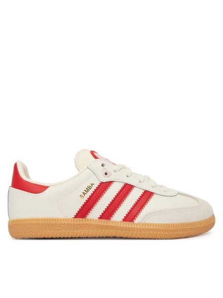 Adidas Sneakersy Samba KI6681 Beżowy. Brązowe buty sportowe dziewczęce Adidas, bez wzorów, ze skóry, bez zapięcia. Za 227.99 zł.