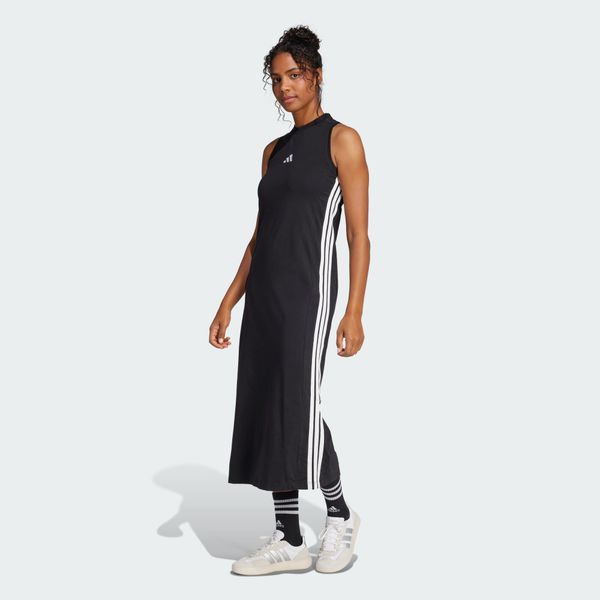 Sukienka Essentials 3-Stripes Long Racerback. Białe sukienki damskie Adidas, xs, bez wzorów, bez kołnierzyka, bez ramiączek, maxi. Za 199.00 zł.