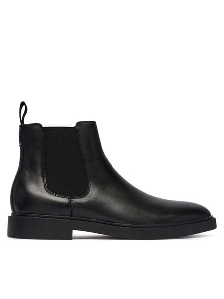 Guess Sztyblety FMTDO VLEA10 Czarny. Czarne botki męskie Guess, z aplikacjami, ze skóry, bez zapięcia. Za 674.99 zł.